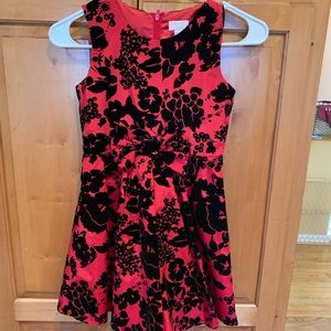 Red and black girls dress